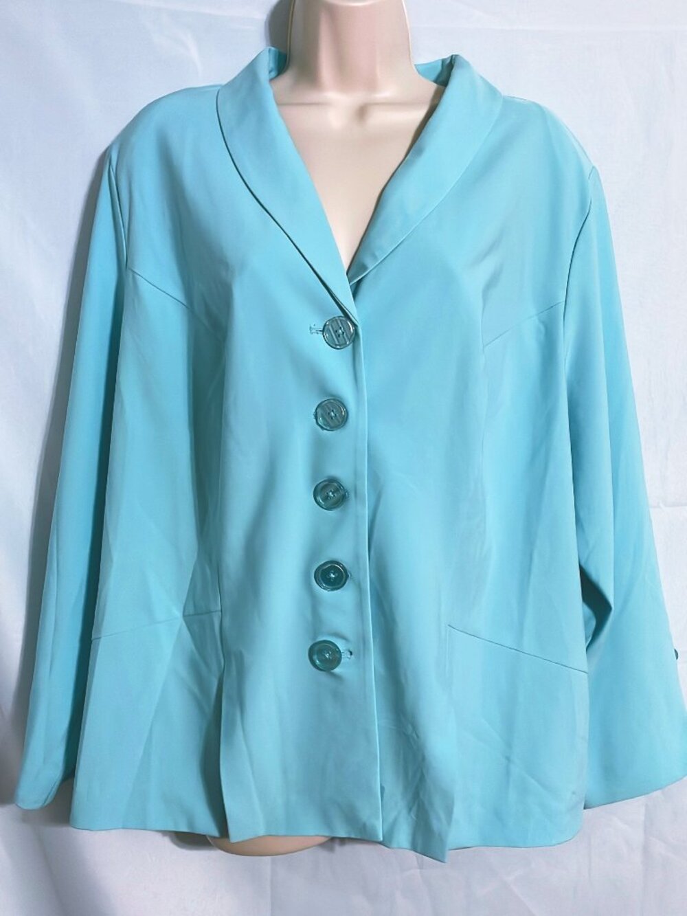 Roaman's Blue Lightweight Jacket Size 22W